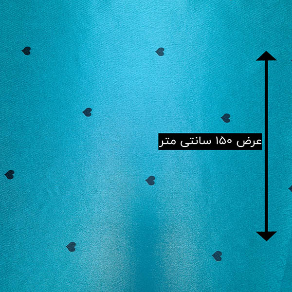 پارچه سیلک طرحدار رنگ فیروزه ای 